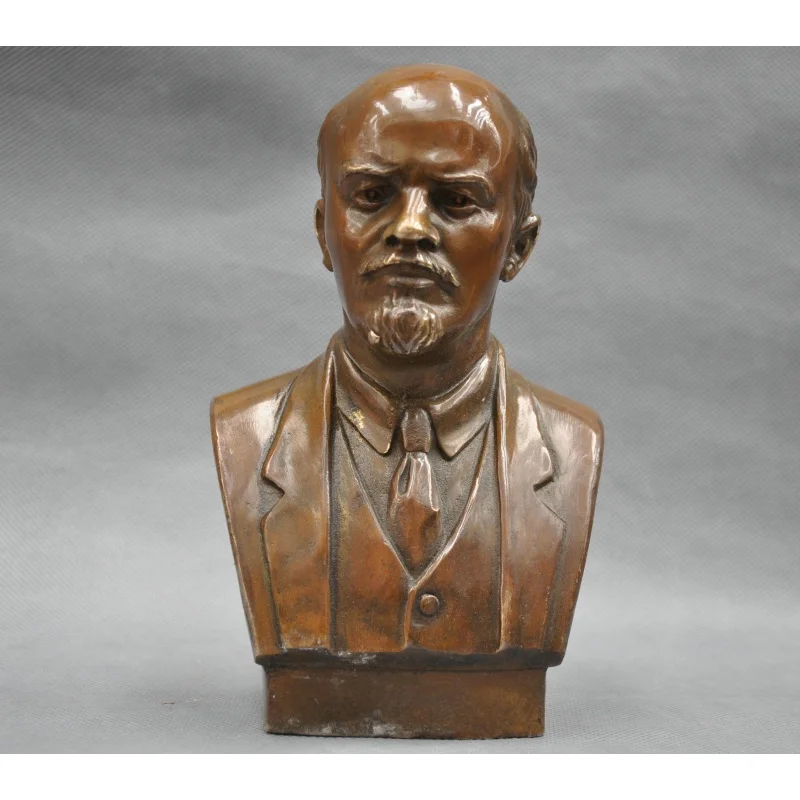 

7'' Soviet Leader Vladimir Ilyich Ulyanov Lenin Bust Bronze Statue