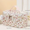 Large-Capacity Makeup Bag Floral Print Cosmetic Bag For Girl Portable Women's Cosmetic Bag Travel Bag Bathroom Wash Bag, For Ea 4