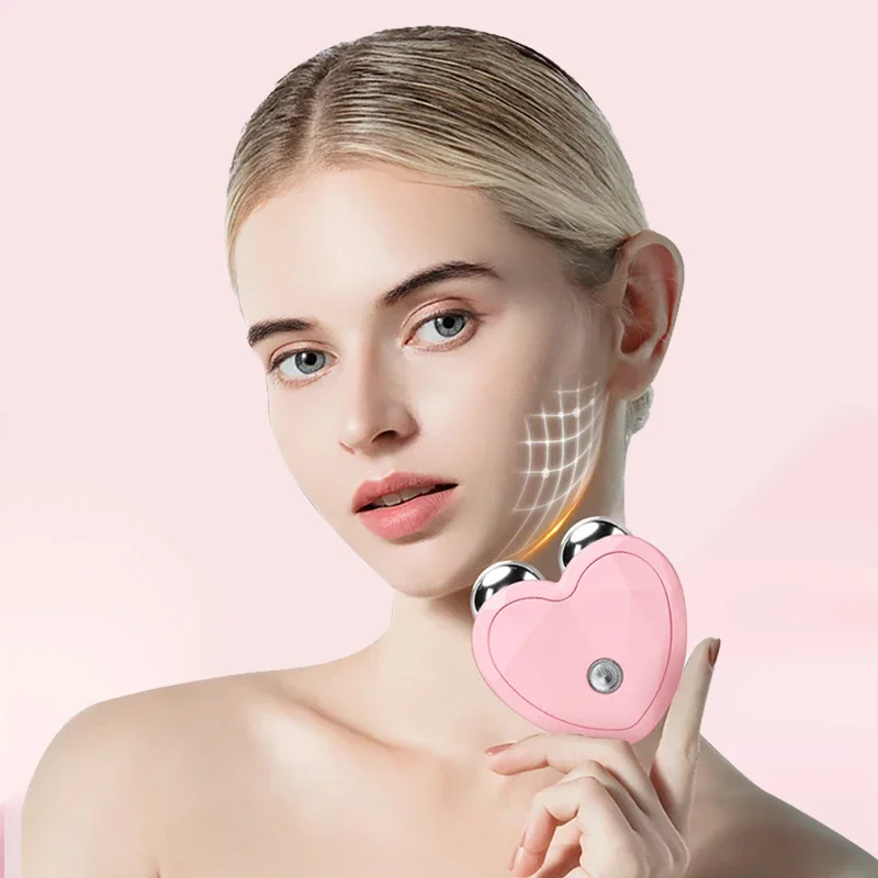 3D Micro Current Beauty Skin Electric Face Massager Lift Roller Mini Facial Lifting Vibration Skin Tighten Massage Beauty Care 2