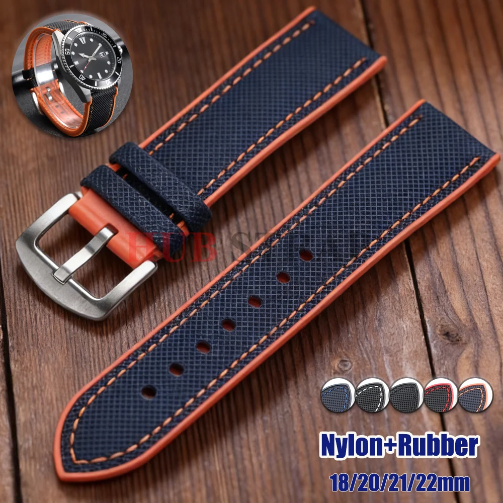 Versatile Canvas Nylon Waterproof Watch Strap - Sport & Business Style
