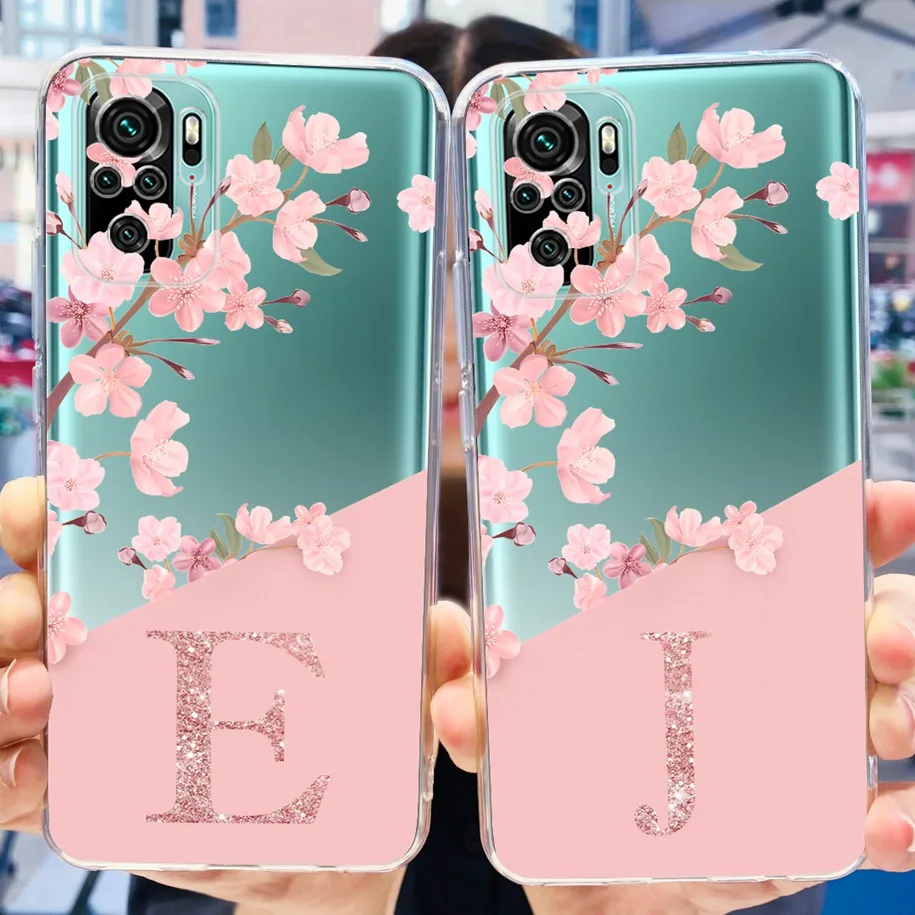 Per Redmi Note 10 Custodia Per Xiaomi Redmi Note 10 Pro Max Cover Fashion Letters Soft Silicone Funda Per Redmi Note 10 S 10 S Bumper