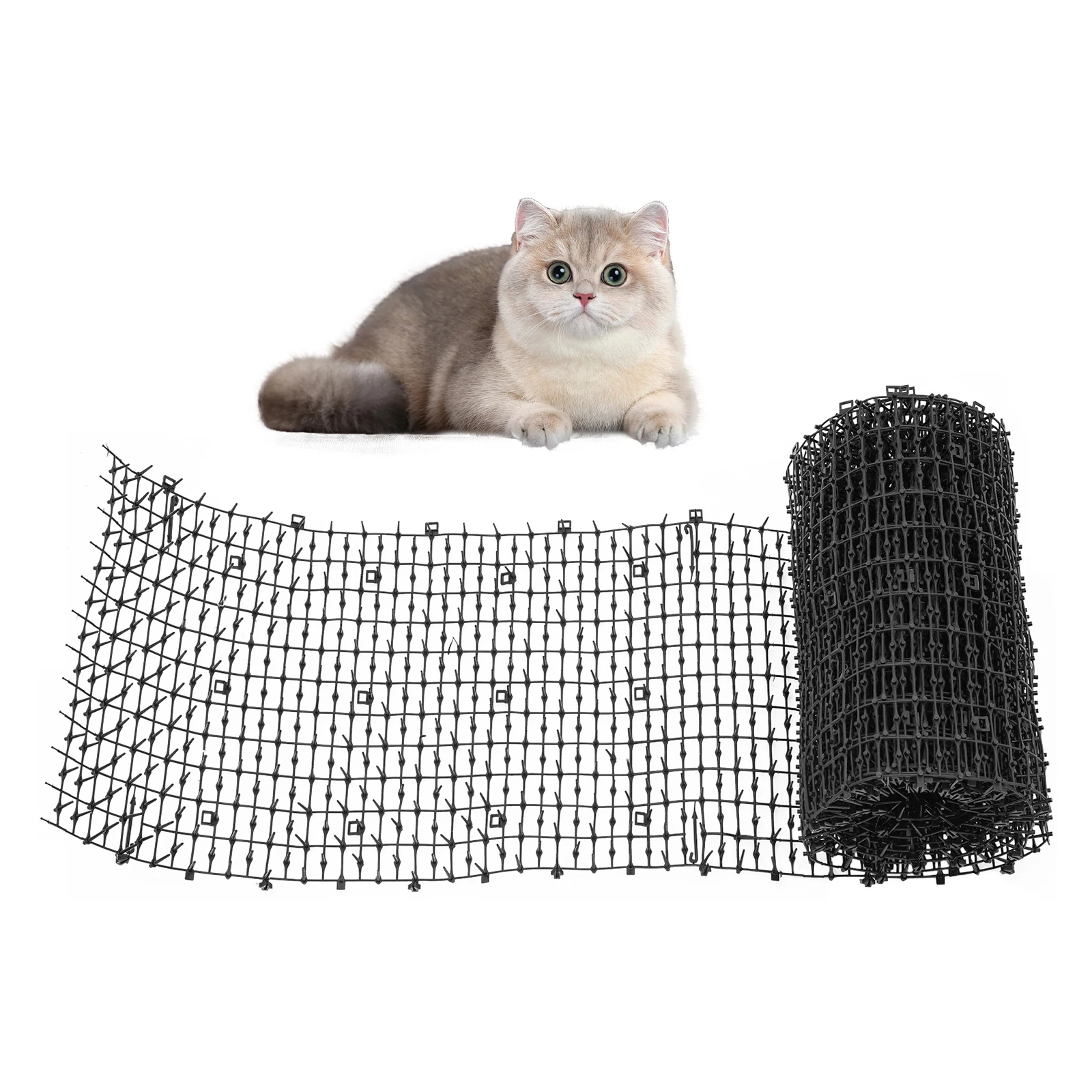 Cat Repellent Mat Anti Cat Mat Deterrent W Plastic Spikes Black PP