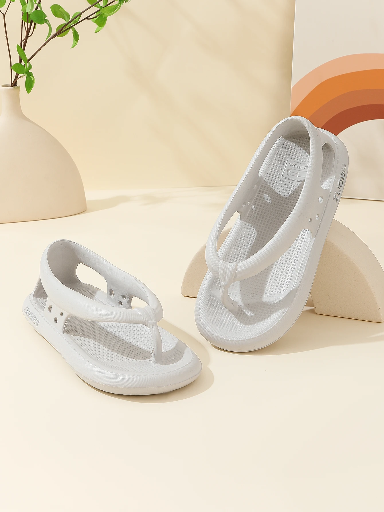 Flip-flops with heel for men and women in summer, non-slip, durable and wear-resistant, flip-flops with heel, thickened slippers - 6