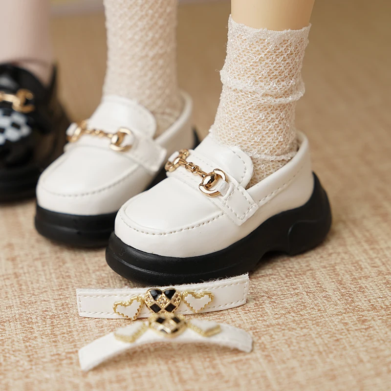 BJD Doll Shoes for 1/4 1/6 BJD MSD MDD YOSD Shoes Puyoo Doll Black White Khaki Shoes Gift Doll Accessories Doll Toy Shoes