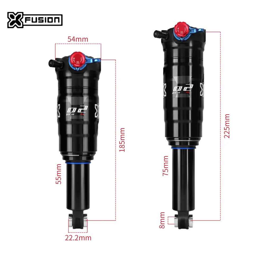 Ammortizzatore posteriore regolabile per mountain bike (190 mm, stile 1