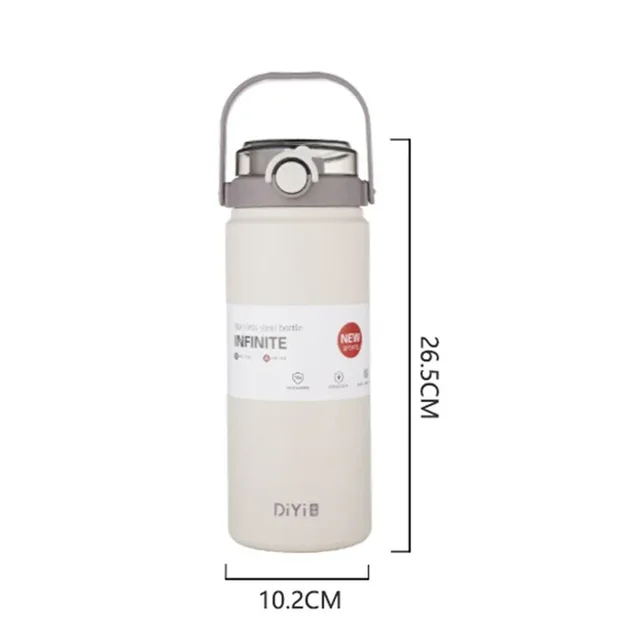 1L/1.2L Large Capacity Thermo Bottle with Straw Stainless Steel Thermal Water Bottle Keep Cold and Hot Thermos Cup Vacuum Flask 6