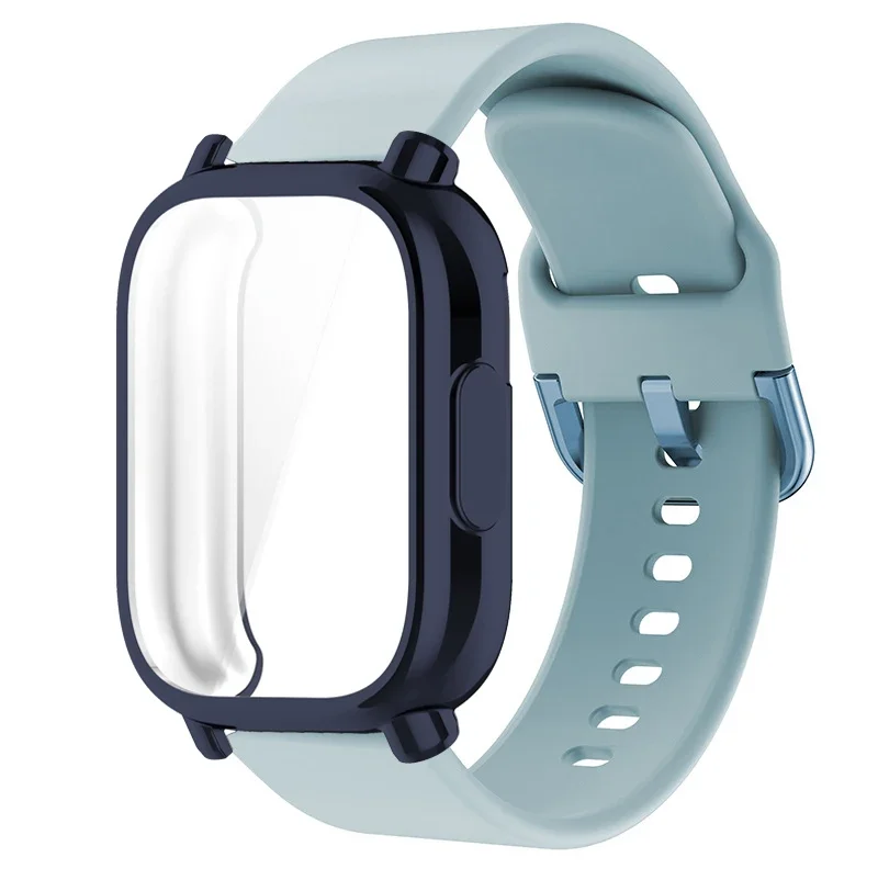 Silicone Strap with Case for Smart Watch, 22mm, Compatible with Watch 5 Active Lite