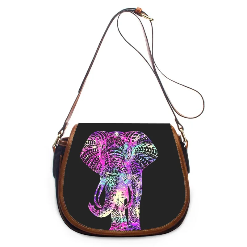 ndian Animal Elephant art print new fashion Women Crossbody Bag Luxury Handbag Women Bags Zipper Shoulder Bag women shoulder bag