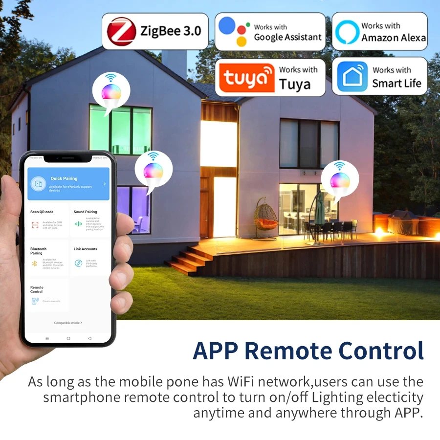 Tuya Smart Led Light Bulb Wifi Zigbee Bluetooth RGB 220V 110V