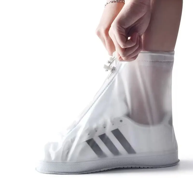 1 Pair Waterproof Shoe Covers, Non-slip Reusable Rain Snow Boots Women Men PVC Silicone Sole Overshoes Protectors In Rainy Days 5