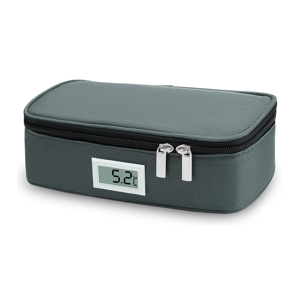 Portable Insulin Cooler with Digital Temperature Display Medical Grade Mini Refrigerator Diabetes Medication Storage Includes