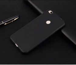 Premium Silicone Soft Back Cover Case - Solid Color Design for Redmi 4A (Black)