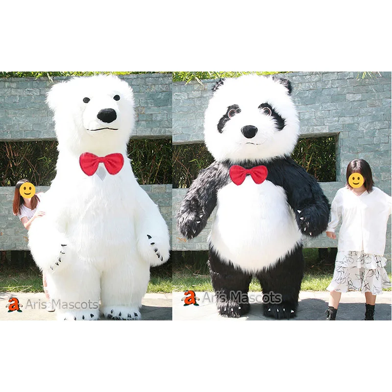 3m Adult Huge Inflatable Panda Costume Polar Bear Blow Up Suit Wearable Inflated Walking Mascot Outfit Stage Wear Funny Dress mascot costume