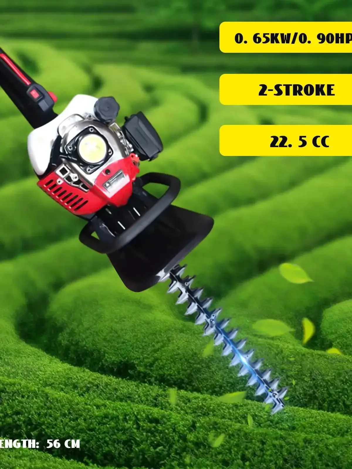 2-Takt-Motor, professioneller Benzin-Heckenschere, 22,5 cc, 1,25 PS, Motor, Heckenschere, Heckenschere, Gartenschere, 3500 U/min – Detail 6