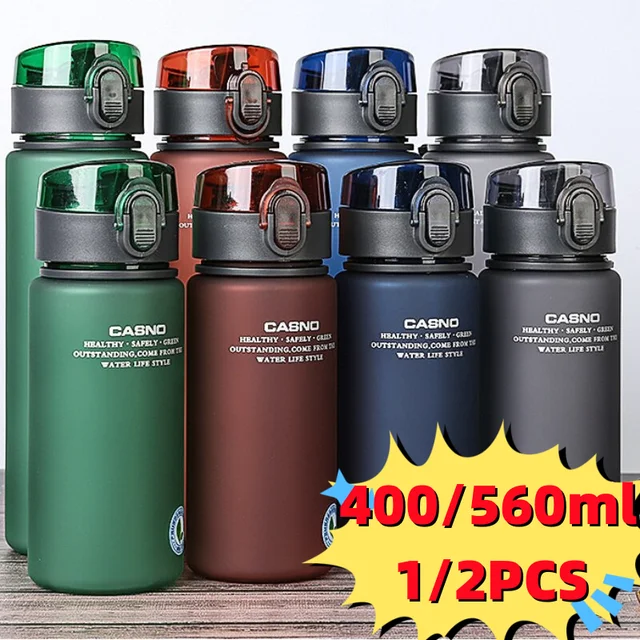 휴대용 BPA 무누출 방지 스포츠 및 피트니스 물병, 프로스트 물병, 고품질 어린이 및 성인 캐주얼 물컵, 1-2 개