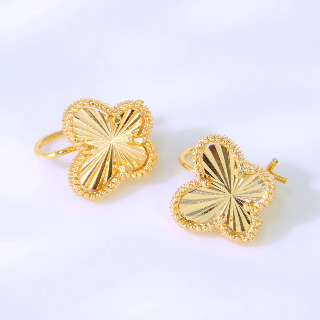 Frauen Luxus Gold Farbe baumeln Ohrringe 21 Karat vergoldet italienische Mode Schmetterling Tropfen Ohrring Saudi Dubai Damen trend igen Schmuck – Detail 6
