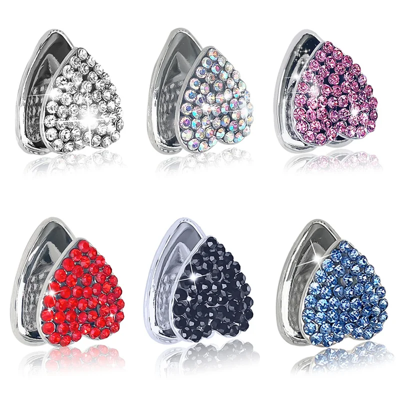 Car Diamond Hooks Rhinestone Inlaid Decor Hanging Holder Interior Dash Board Paste Hook Bling Crystal Car Accessories