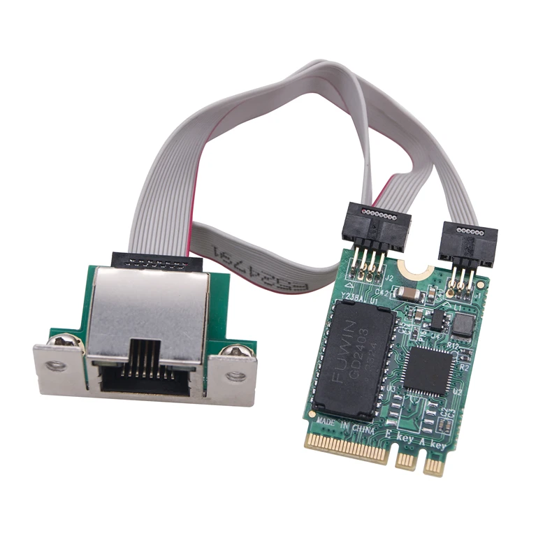 Фото Сетевой адаптер M.2 A + E/Mini PCIE на RJ45, 2,5 ГБ, чип RTL8125BG, 2,5 ГБ/1 ГБ/100 Мбит/с, гигабитная Ethernet LAN-карта для настольного ПК №3