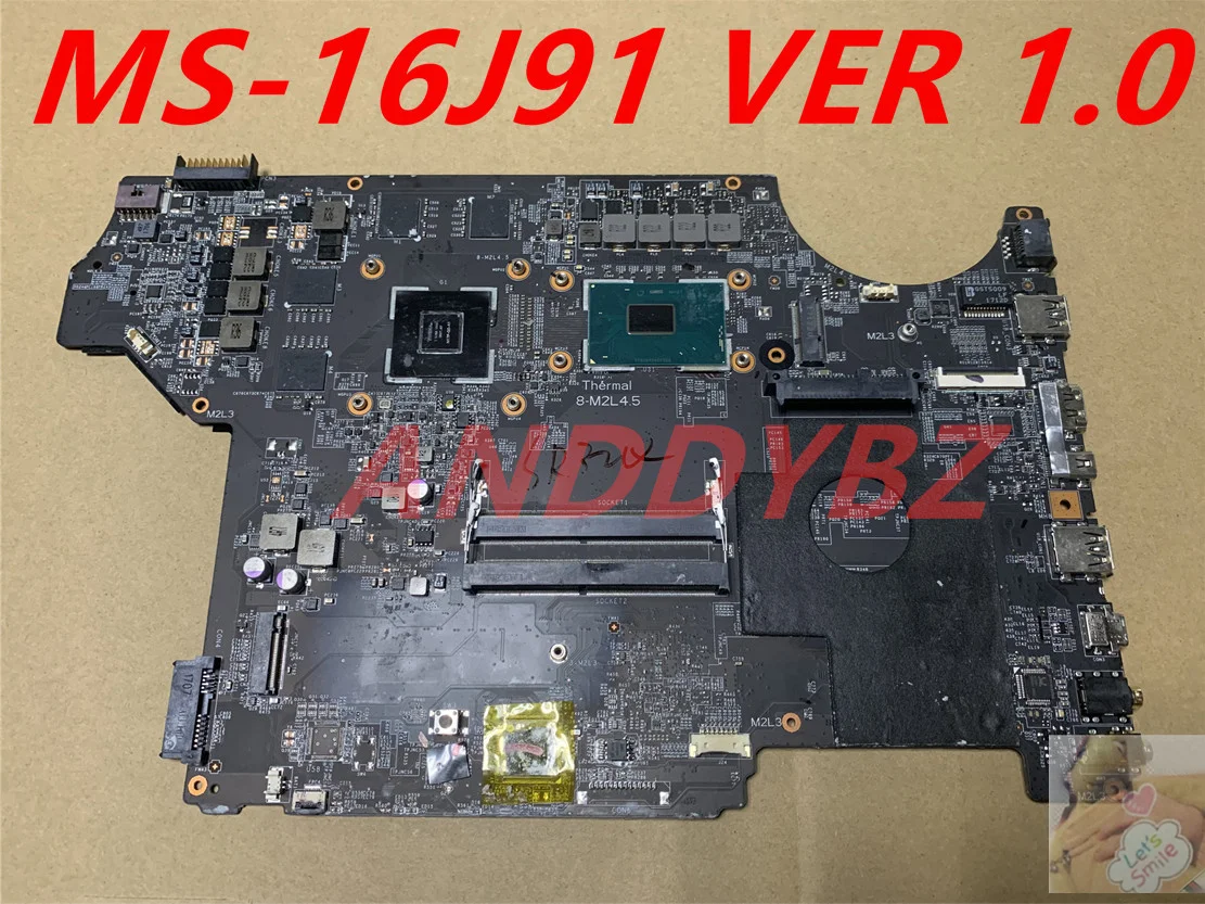 

Used ms-16j91 VER 1.0 FOR MSI MS-16J9 MS-1799 GL62 GE62VR GL72 GE72VR Motherboard WITH i7-7700h CPU AND GTX1050M TESED OK