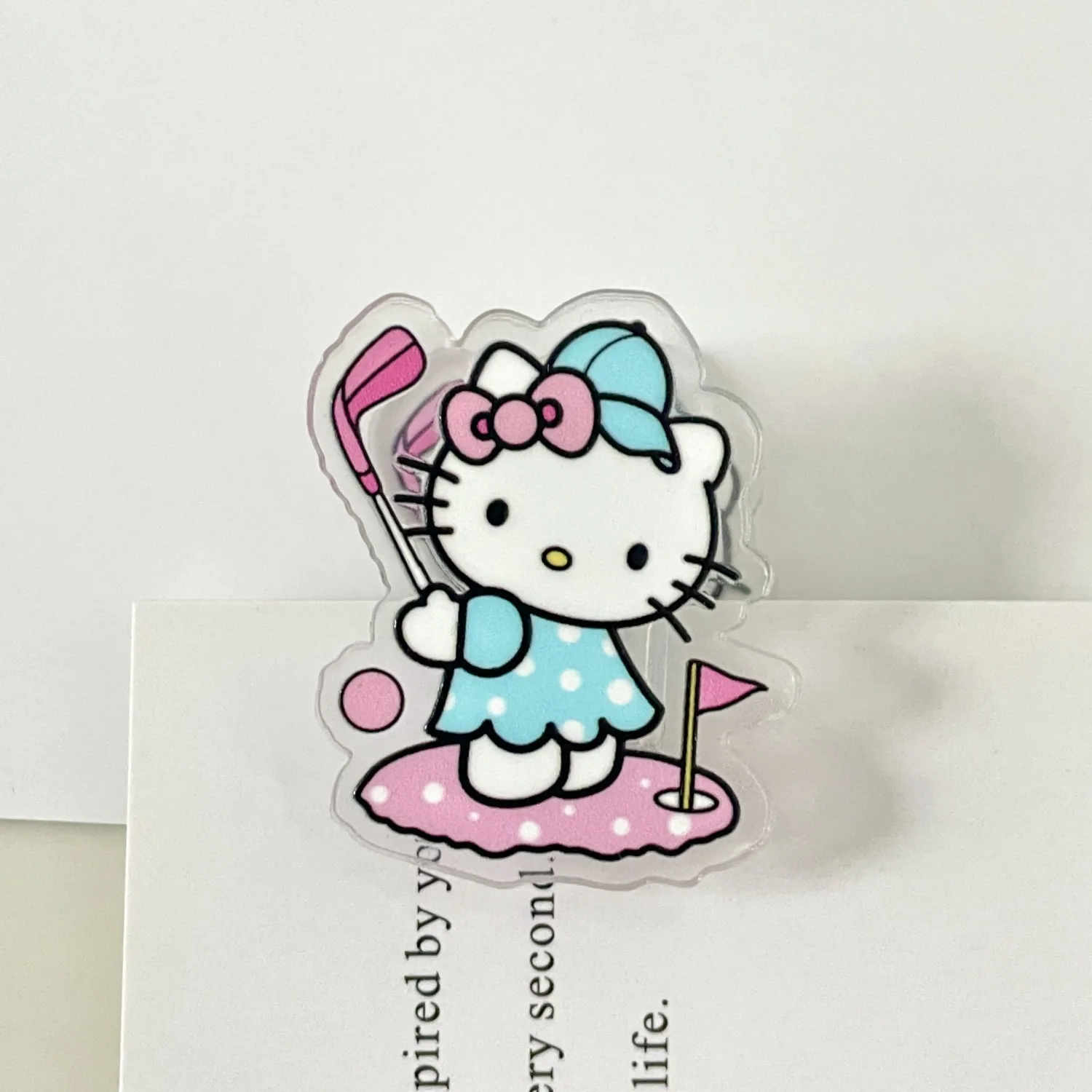 20/50pcs Sanrio Kuromi Melody Double-sided Clip Acrylic Sealing Clip Cute Hand Account Retail Sealing Note