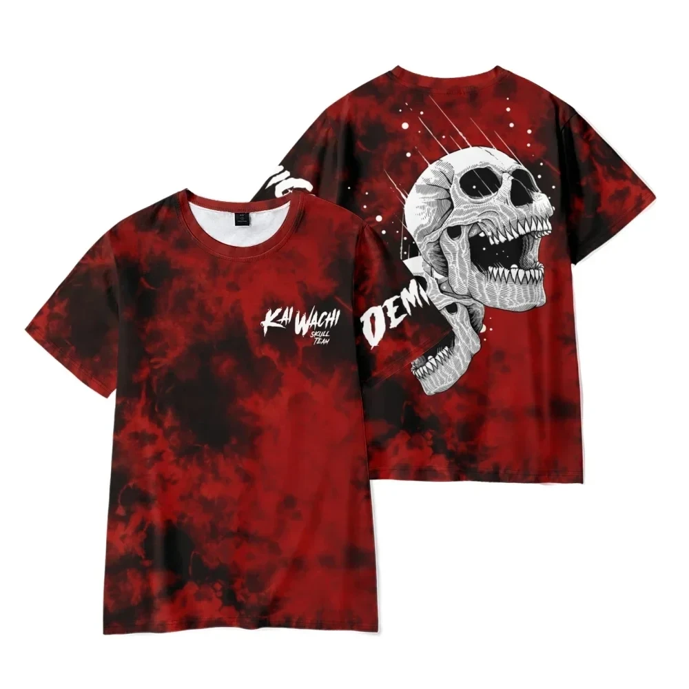Kai Wachi SKULL TEAM Merch t-shirt 3D Print Men Short sleeve t shirts Hip Hop streetwear O-neck T-shirt Unisex clothing