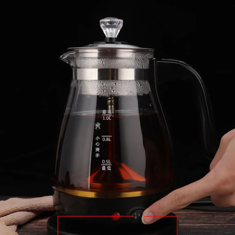 Tea Maker Glass Electric Steam Teapot Automatic Heat Preservation Samovar Kitchen Appliances  Hot and Cool Kettle Tea Pot 3