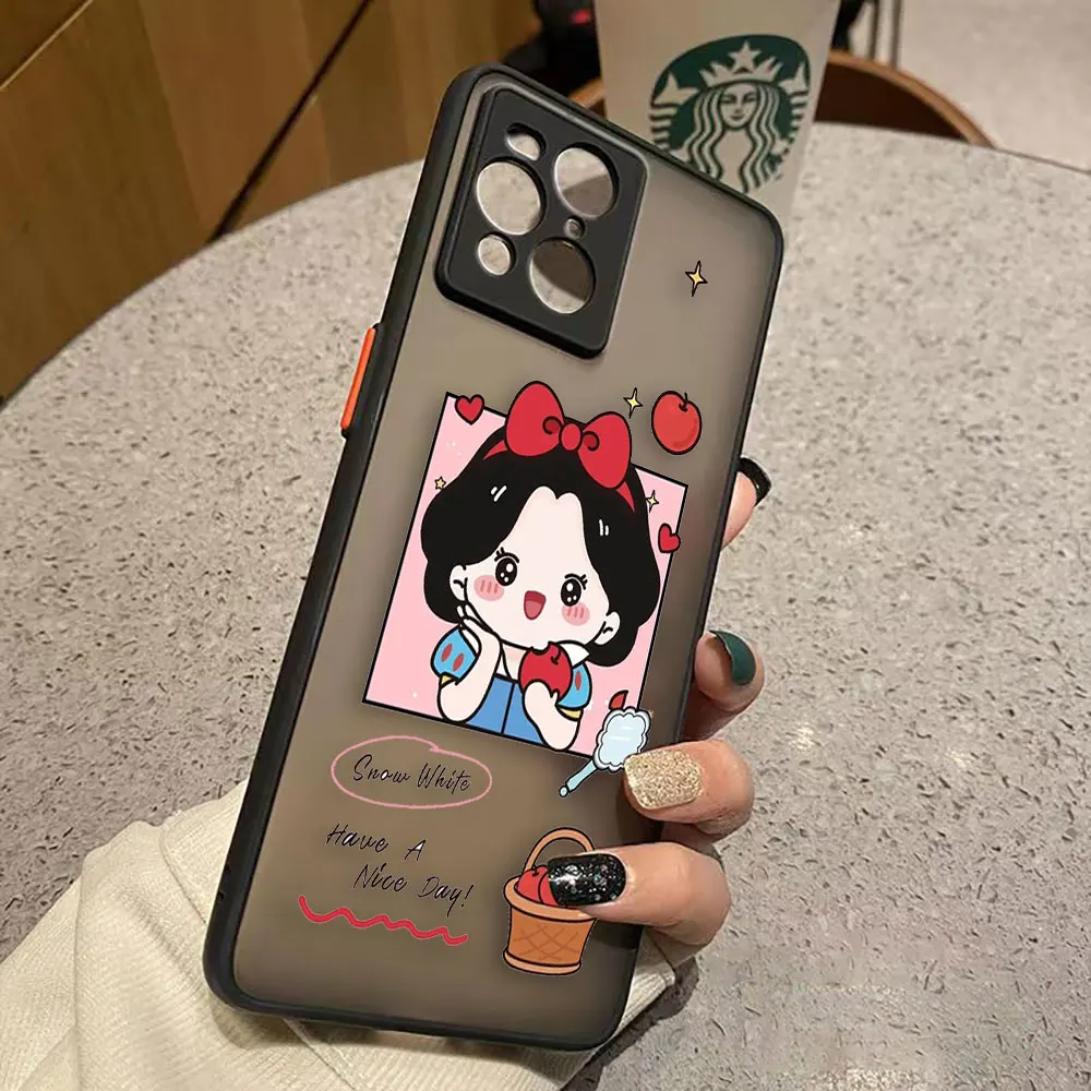 Funda mate para OPPO Realme 10 9 9I 8 8I 7 7I 6 5 FIND X3 X4 PRO 4G 5G Funda Coque Capa Funda carcasa dibujos animados Anime Blancanieves