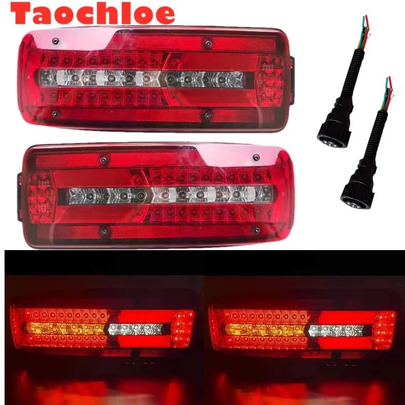 

1Pair LH RH 24V truck led tail lamp for MAN Truck TGA truck TGX truck led tail lights Man truck tail lights with 2pcs plug