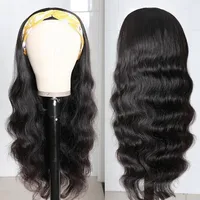 8 40 pouces vague de corps bandeau perruque cheveux humains os perruques de cheveux humains pleine Machine faite facile à aller 200% densité perruques de cheveux humains 3