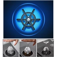 ASRAS Island เคาน์เตอร์บาร์ที่ซ่อนอยู่ฝาครอบอ่างล้างจานปกปิดเครื่องซักผ้าถ้วยชามเดี่ยวอ่างล้างจานขนาดเล็กพร้อมก๊อกน้ํายก 5