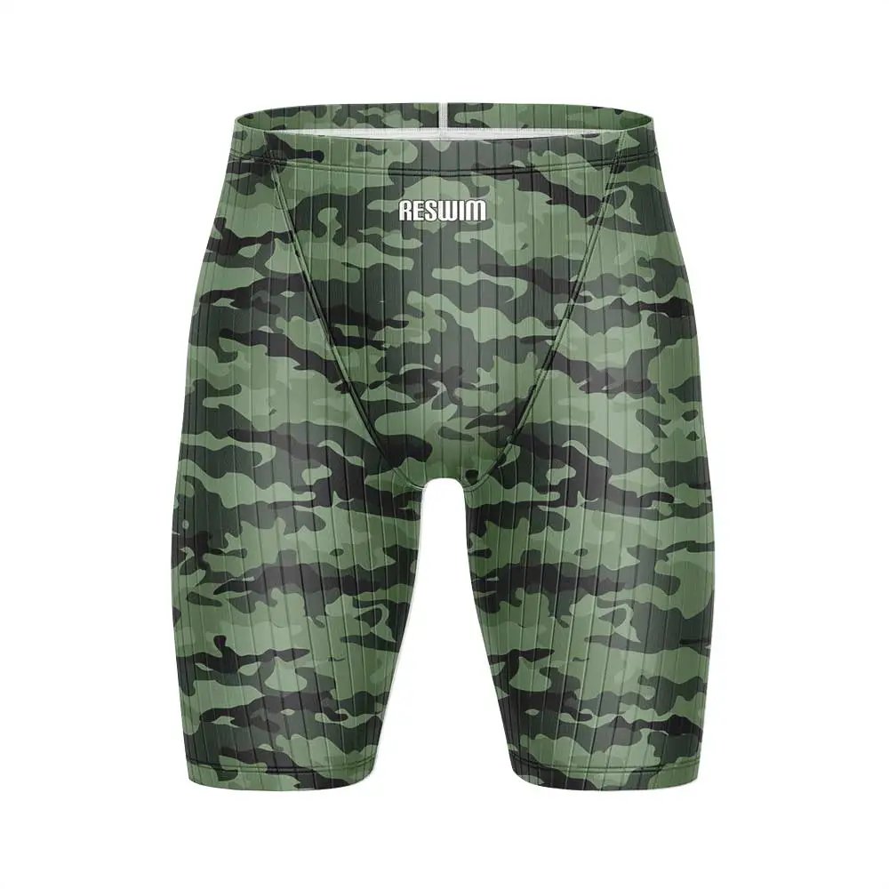 Summer Men's Jammer Swimsuit Training Swim Shorts Trunks Beach Tights Swimming Pants Quick Dry Contest Running Surf Swimwear