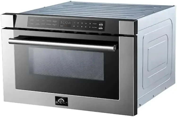 24" Inch. Microwave Drawer Oven with Touch Open Door - 1.2 Cubic Feet Electric Oven Capacity - Stainless Steel Child Safety Lock 3