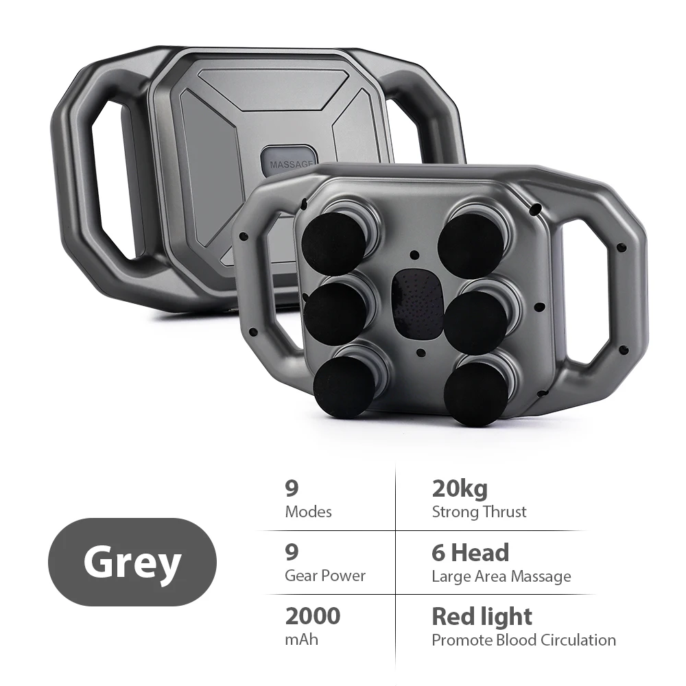 ستة رؤوس فآسيا بندقية عالية التردد الاهتزاز تدليك...