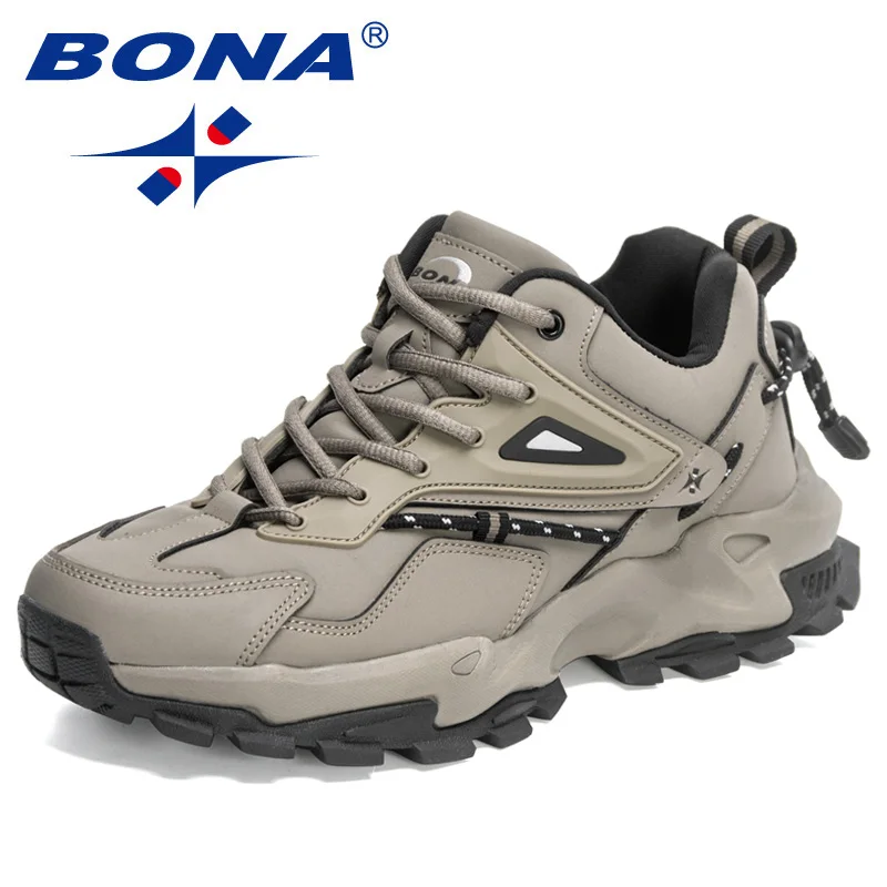 BONA New Designers Action Leather Casual Shoes Men Light Sneaker Man Fashion Breathable Comfortable Walking Shoe Mansculino casual sneakers leather shoes leather sneakers
