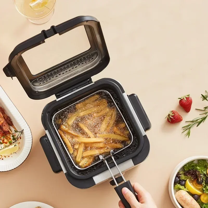 Electric Deep Fryers Household Stainless Steel French Fries Frying Machine Fried Chicken Chop Chicken Nugget Donut Snack Machine