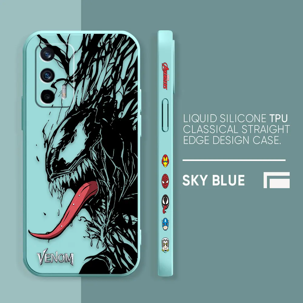 thumbnail image 1 of Case For OPPO Realme 9 8 8I 7 6 5 C21 GT NEO 2 3 5 V15 V25 Colour Simple Liquid Silicone Case Marvel Comics Venom, 1 of 5