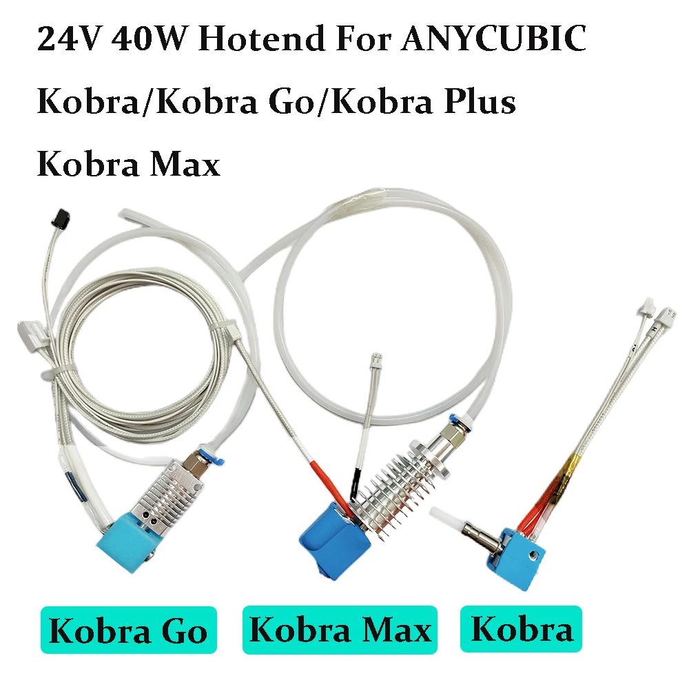 Kobra Hotend Cabeça de Impressão Peças de Impressora 3d Cartucho Quente Aquecedor para Anycubic Kobra go Kobra Max Plus J-cabeça Hotend 24v 40w