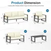 Aluminum Patio Furniture, 7-Seats Metal Outdoor Furniture Set with Coffee Table, Modern Patio Sofa Sets Outdoor Conve 6