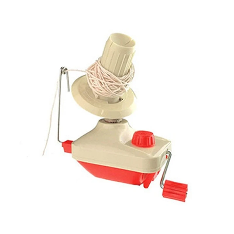 Yarn Winder - Easy to Set Up and Use - Hand Operated Yarn Ball  Winder,Needlecraft Yarn Ball Winder Hand Operated,Red,Portable  Package,Sturdy with Metal Handle and Tabletop Clamp 