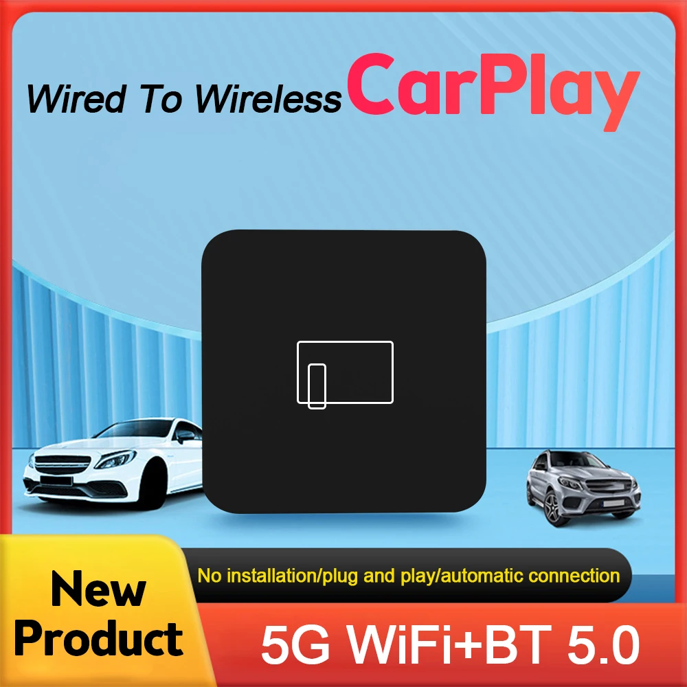 

5G Bluetooth Carplay Wireless for Nissan Camry Mercedes Toyota Mazda Citroen Audi Land Rover Buick Volkswage Ford Opel IOS15 SUV