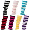 Intgoodluckycc 80s Striped Leg Warmers Socks for Women Kawaii Winter Chunky Knit Cotton Ankle Leg Warmer Socks for Ballet Dance