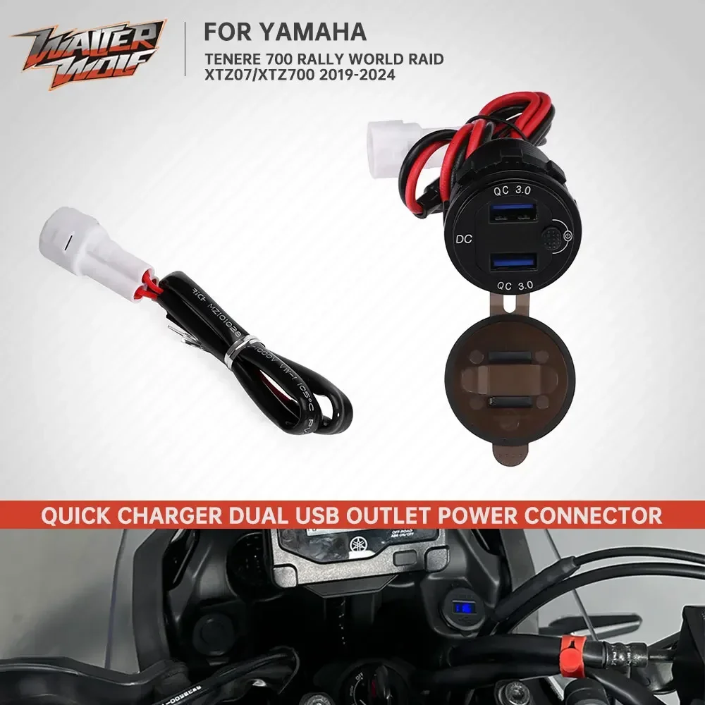 Conectores De Salida Auxiliar Y USB Originales Para Yamaha Tenere T7 700 - 2PP-855A0-00