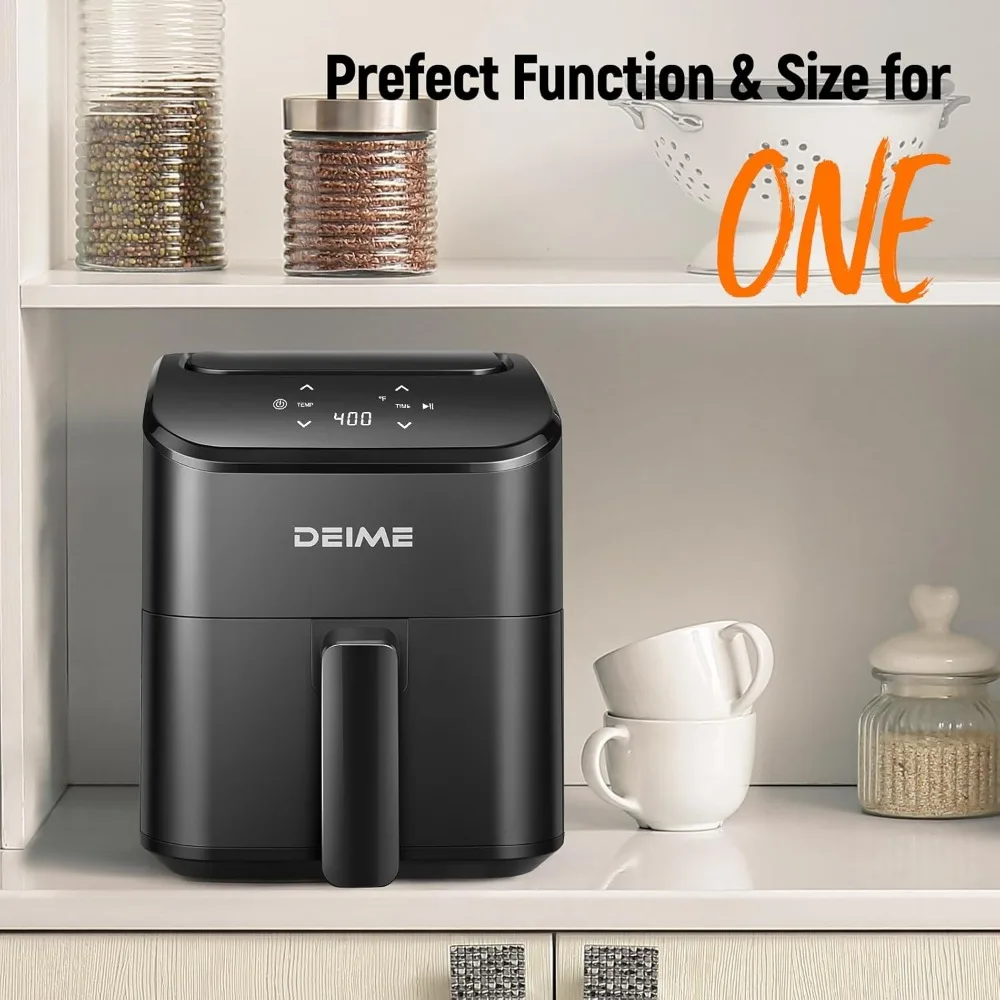 2025 NEW DEIME Air Fryer 3 Qt, Small Airfryer Digital Space Saving Compact, Bake, Reheat, Roasts for Quick Easy Meals 5