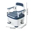 1Pc Bedside Commode with Handles Portable Toilet Chair Seat Height Adjustable Portable Adult Potty Toilet Load 882lb for Seniors 6