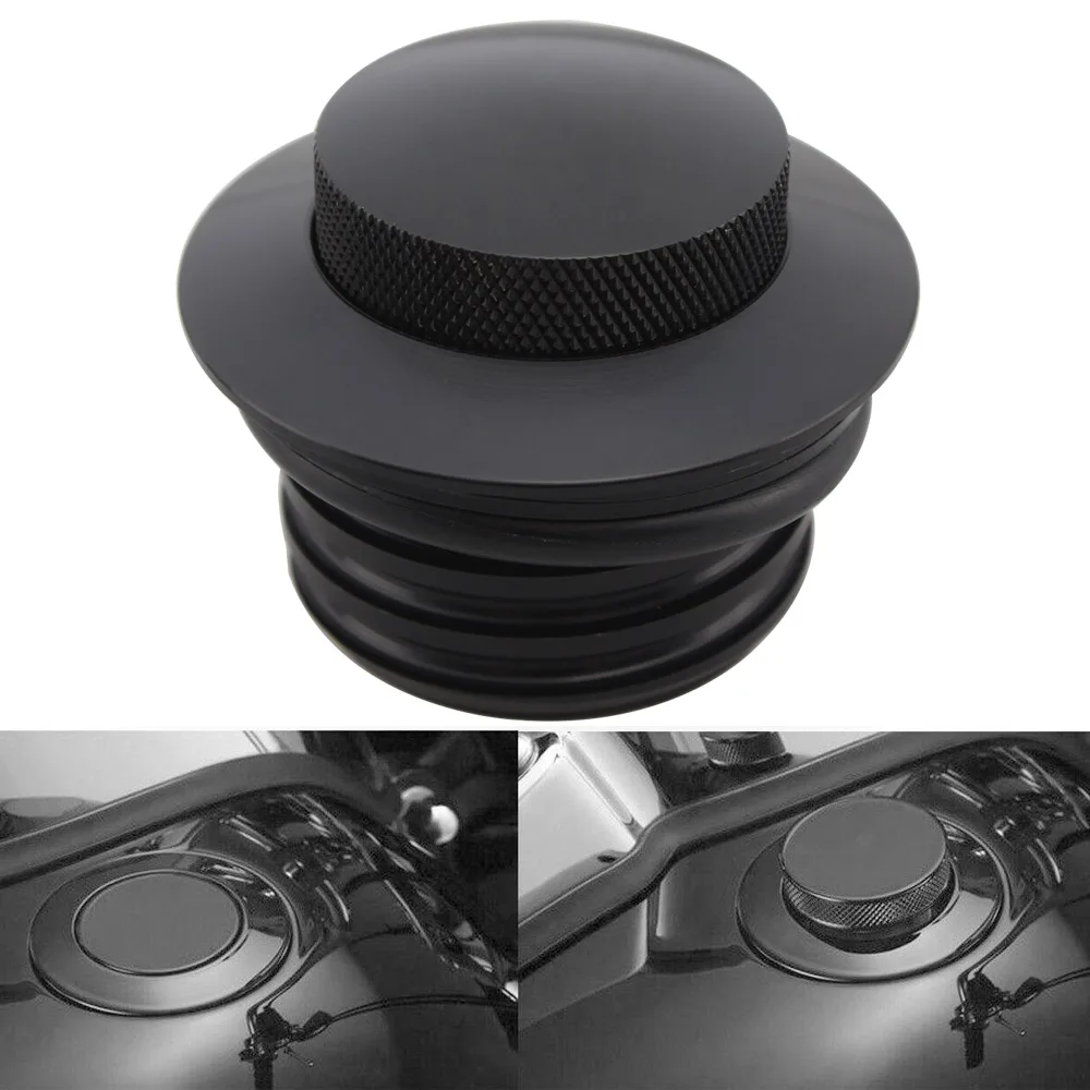 

Motorcycle Pop Up Aluminum Fuel Gas Tank Vented Decorative Oil Cap For Harley Dyna Softail Sportster XL Touring Road King