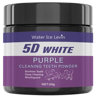 Purple Tooth Cleaning Powder 50g - Sulfate-Free, Deep Cleaning & Polishing