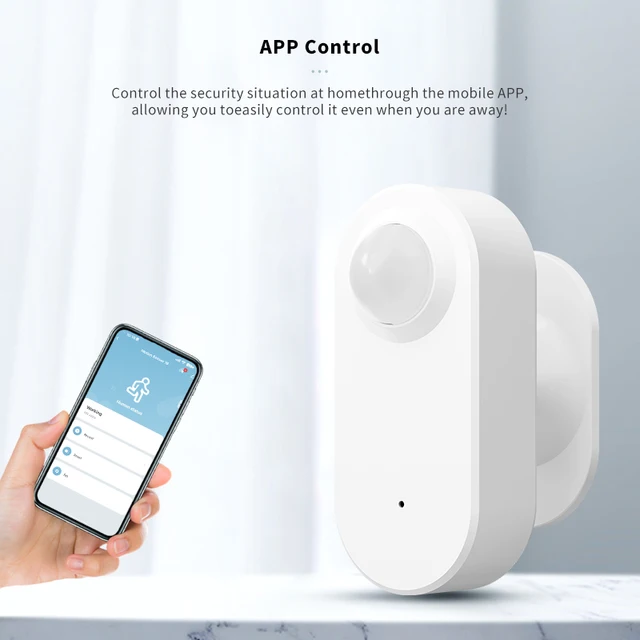 Tuya WiFi Smart PIR Motion Detection Sensor Security Burglar Alarm Sensor Smart Life App Control Support Alexa Google Home 4