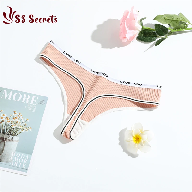 3PCS/Set Thong G-string Sexy Low-Rise Women Cotton Panties Antibacterial Briefs Lingerie Underpant Sport Intimates трусы женские women panties