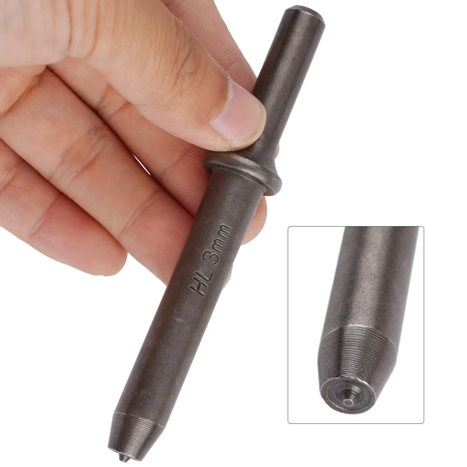 Air Rivet Hammer Tool Kit 1PC Pneumatic Rivet Head Semi Hollow Solid Head Pneumatic Hammer Impact Hand Riveters Rivet Gun Rivet Gun Set