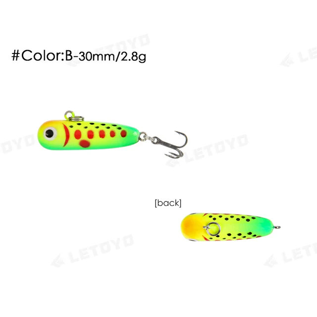 LETOYO 2.3g/2.8g 30mm Mini Sinking Pencil Lure With Tungsten Beads Micro Fishing Bait For Trout Salmon Freshwater Stream Wobbler B 2.8g